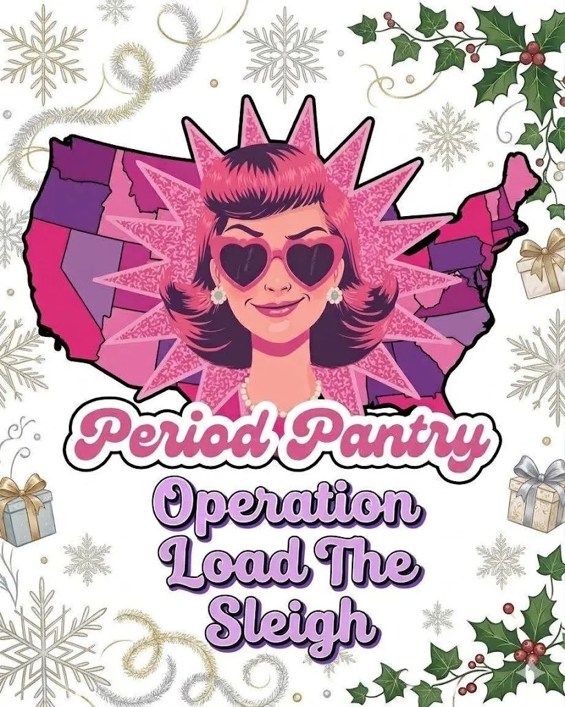Operation Load The Sleigh: A Period Pantry Pack Day event graphic.